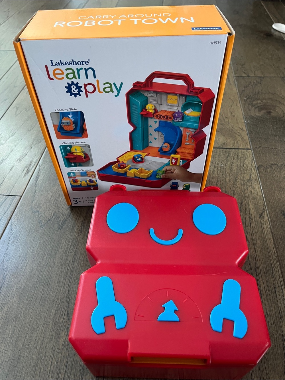 Lakeshore Learning Learn & Play Carry-Around Robot Town Playset - Red/Blue